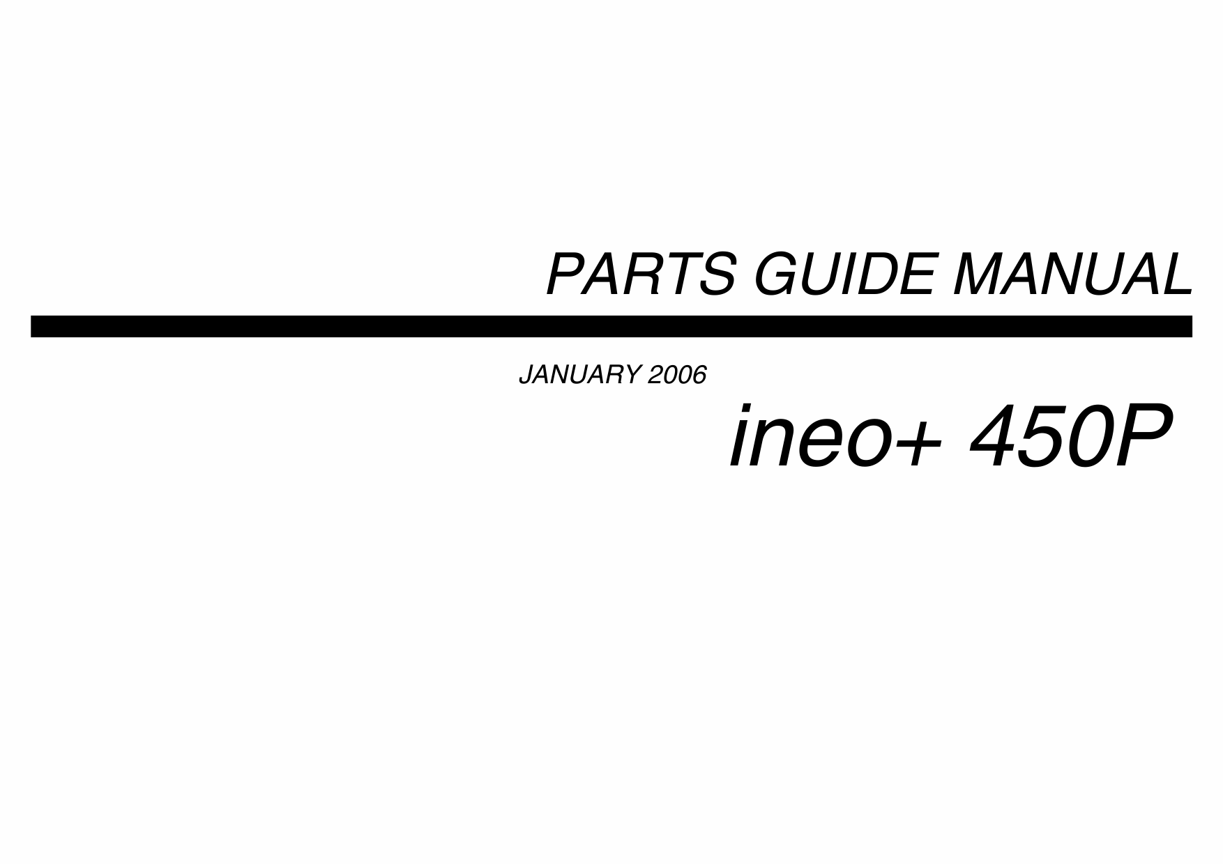 Konica-Minolta bizhub C450P ineo Parts Manual-1